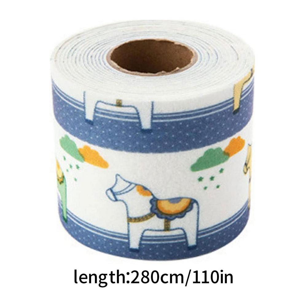 Bathroom Toilet Waterproof Sealing Tape Toilet Caulk Strip Cartoon Pattern Caulk Tape Waterproof Self Adhesive Sealing Strip