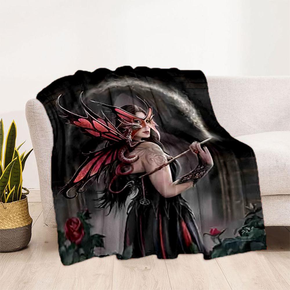 Gothic Style Blanket Soft & Cozy Suitable for Couch Seaside Bed All-Season Use Playful Design Gift for Travel Home Birthdays
