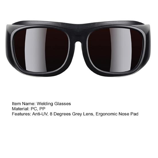 8 Degrees Grey Lens Strong Light Resistant Anti-impact Ergonomic Nose Pad Welding Goggles Safety Working Protective Equipment Eyes Protector