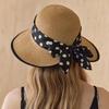 Maxza Dot Ribbon Raffia Bucket Hat Ze07am001na