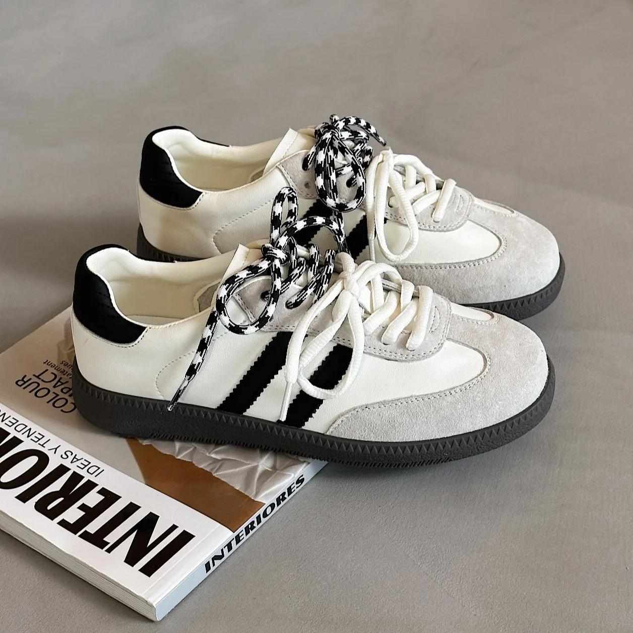 

Женские теннисные кроссовки, балетки, женская модная обувь смешанных цветов на шнуровке, вулканизированная обувь, весенне-осенние женские уличные кроссовки 36