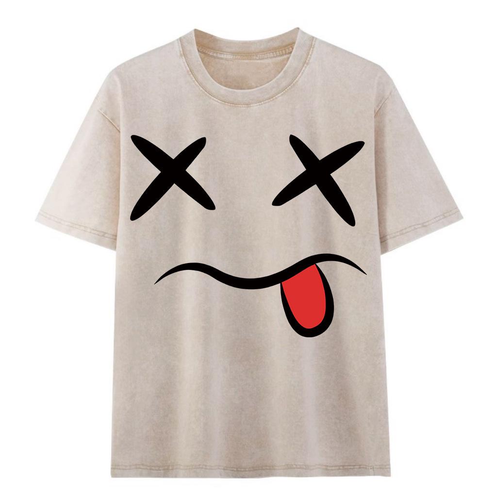 Women s Oversized Distressed Black Cotton Retro T-Shirt 3XL хаки