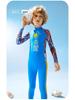 Boys' UPF50+ Long-Sleeve Quick-Dry Swimsuit for Training & Hot Springs