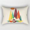 30x50cm Rainbow Geometric Polyester Pillow Cases Abstract Sunrise Mountain Patchwork Pillowcase Sofa Home Decor Cushion Cover