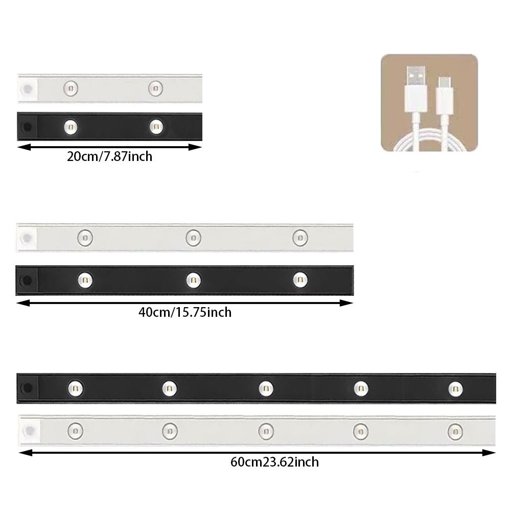 LED Ultra Thin Under Cabinet Lights ,Rechargeable Motion Sensor Night Light ,Kitchen Cabinet Bedroom Wardrobe Light