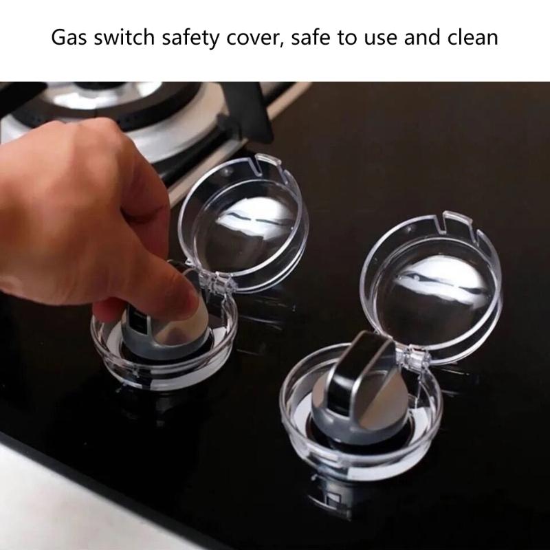 Childproof Gas Stove Switches Cover Removable Dust Protectors Cover Heat Resistant Baby Safety Oven Lock Lid Cap