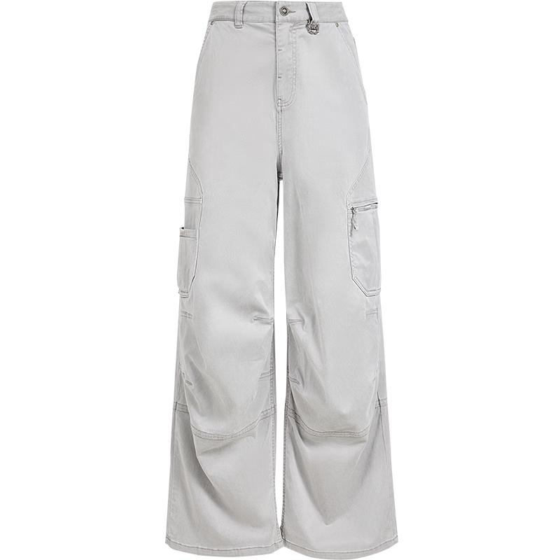 

ONLY Women s Tencel Straight-Leg High-Waist Cargo Pants XS