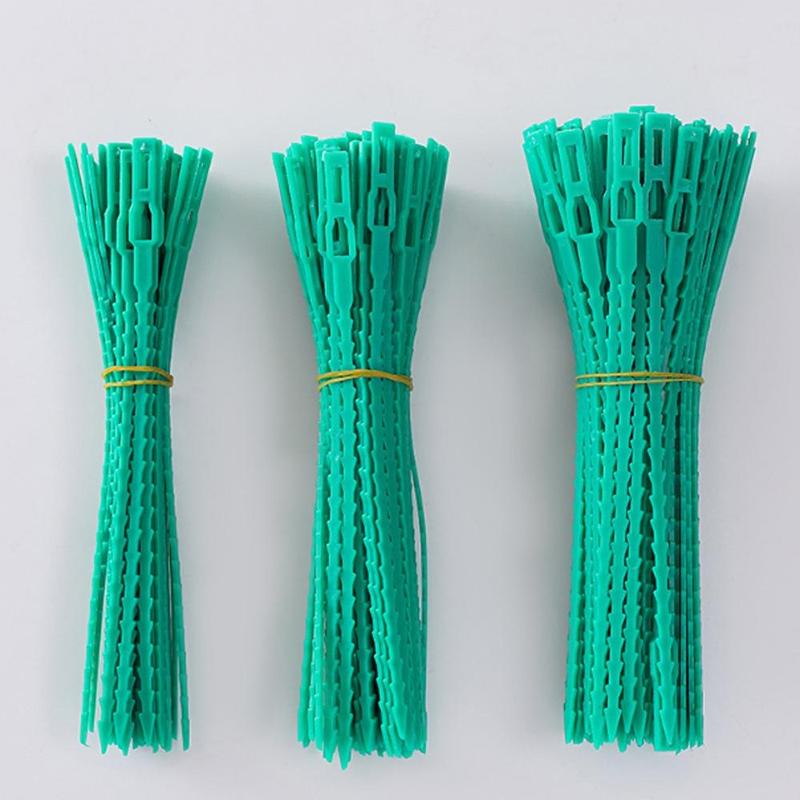 50 Stück wiederverwendbare verstellbare Garten-Kabelbinder, Pflanzenstütze, Sträucher, Baumbefestigung, Nylon-Kabelbinder