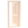 1/12 Dollhouse Miniature Wood External Door Unpainted Doll House Diy Accessories