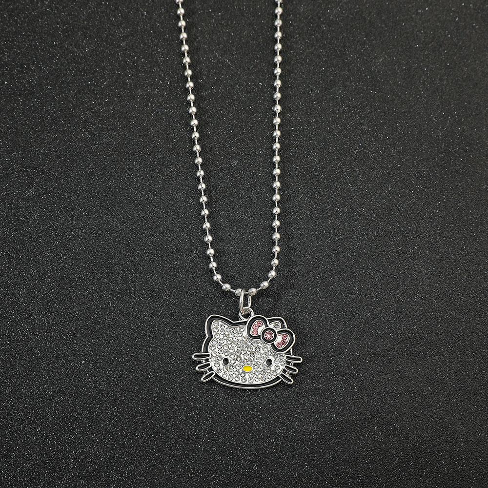 Sanrio Hello Kitty Necklace Fashion Anime Figure Hello Kitty Pendant Necklace for Student Birthday Party Jewelry Gifts