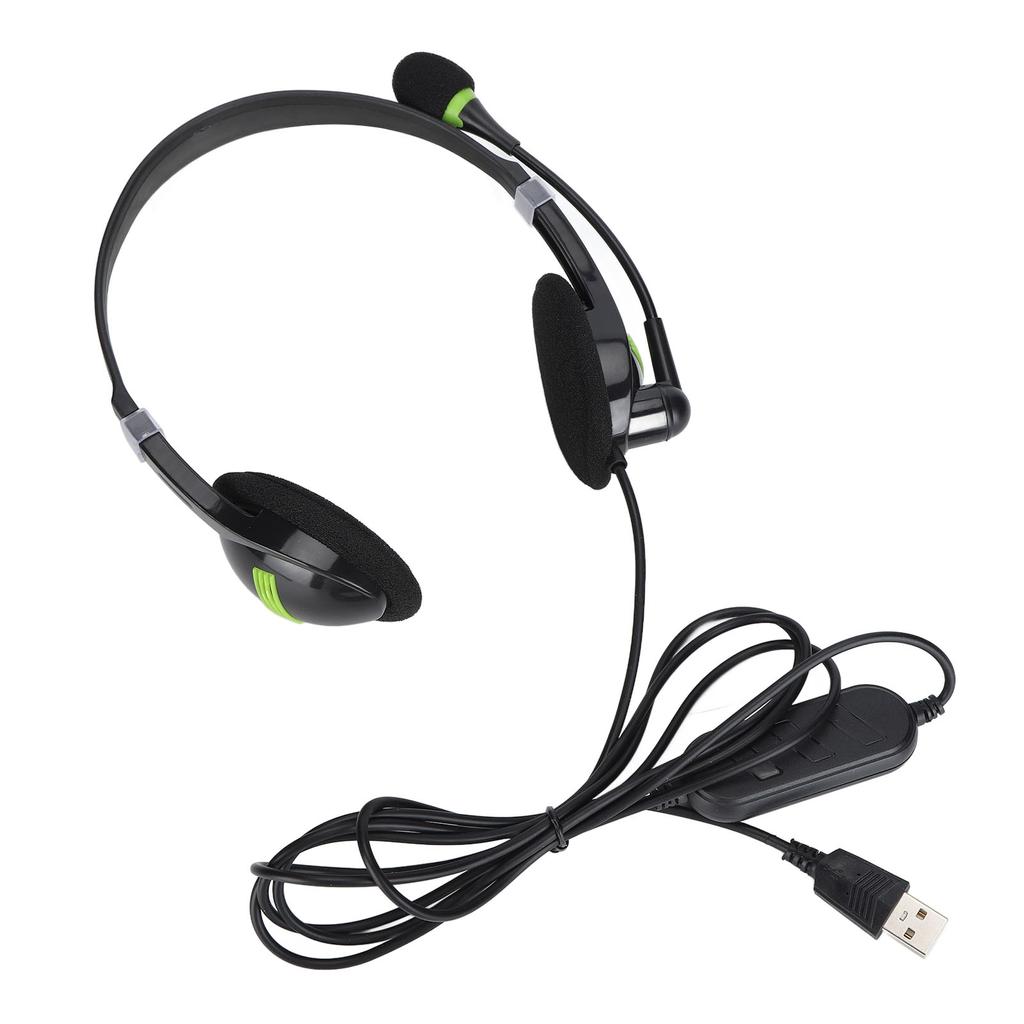 SY440MV Wired Headset 3.5mmUSB Customer Service Over Ear Headphones with Noise Cancelling