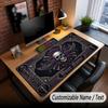 Skull Gothic Theme Custom Mouse Pad Personalized With Name Text Customized Desk Mat For Office Home Decor