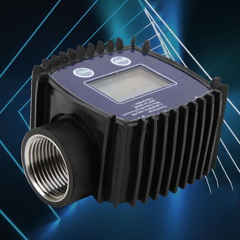 K25 1in Female Thread Flowmeter Digital Display Water Liquid Flow Sensor 10‑100L/MIN
