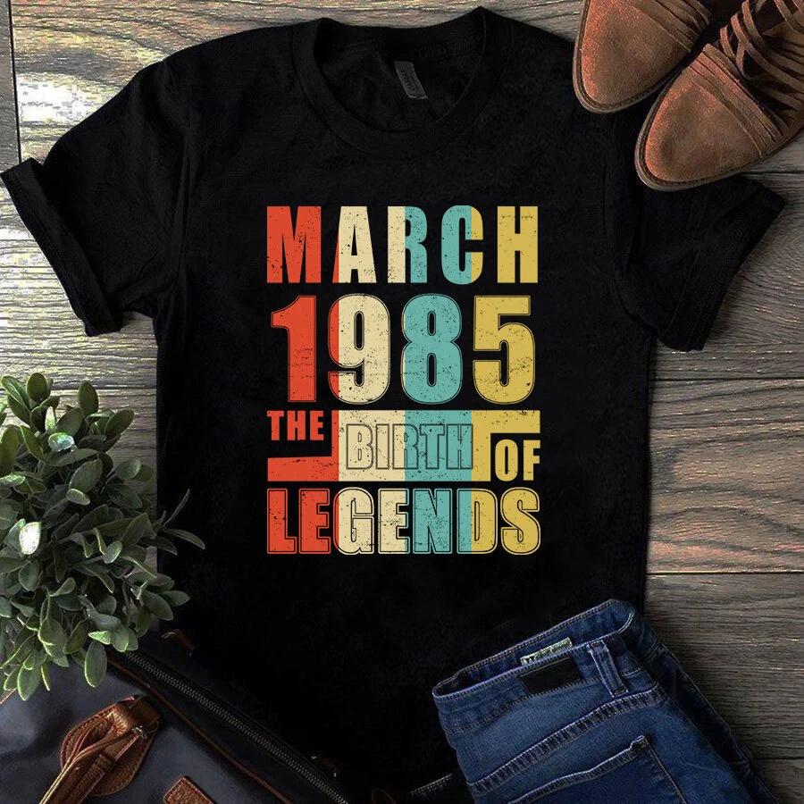 Men s and Women s T-shirts March 1985 The Birth L