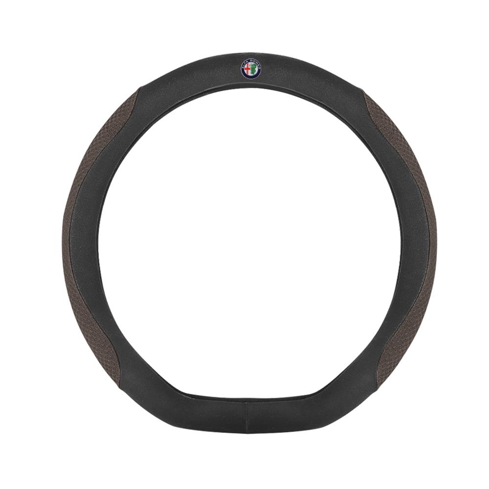 37-38cm Suede Leather Anti-Slip Car Steering Wheel Cover Protection Cover For Alfa Romeo Giulietta 159 147 Sportiva Accessories