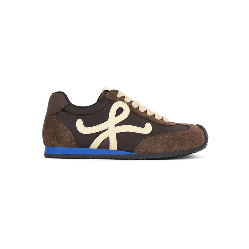 [Shei Su Yinyin] Tilted Head Cute~ Retro Lace-up Casual Sports Little White Shoes Women's Moral Training Forrest Gump Shoes