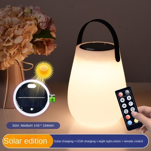 New LED solar desk light, portable light, induction charging night light, garden yard light, outdoor atmosphere camping light
