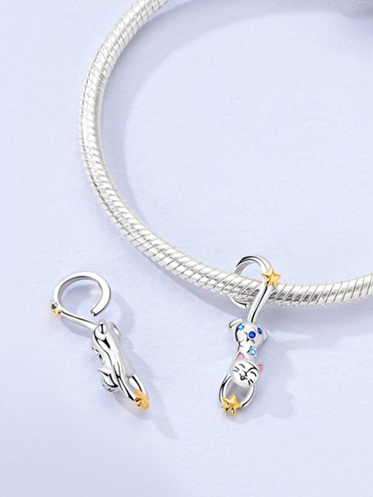 Charms Plata Cats Puppies And Giraffes Beads Charm Copper Plated Fit Copperoriginal Bracelet For Jewelry Making Diy Charm