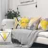 Yellow Nordic Cushion Gray Sofa Pillow Cover Model House Cushion Living Room Sofa Geometric Warm Yellow Cushion Cover