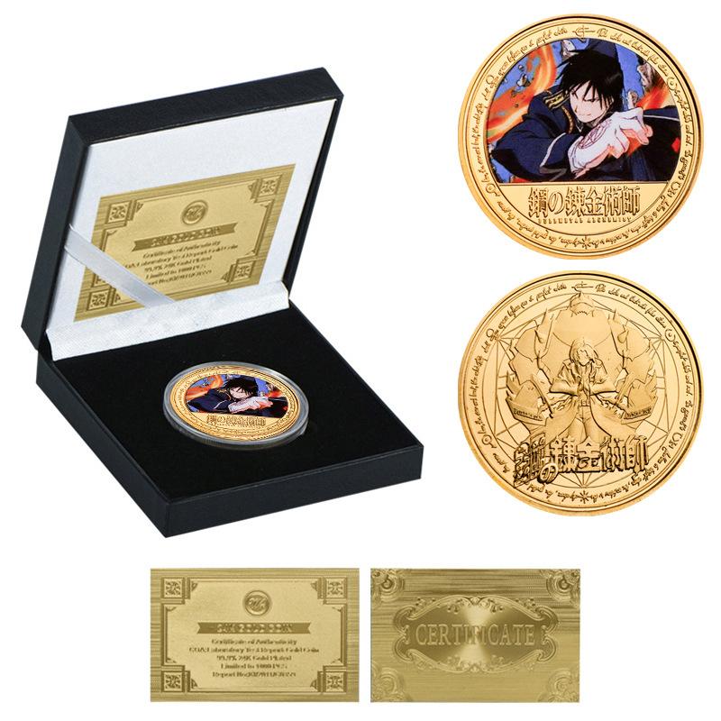 Steel Commemorative Coins, Anime Coins, Peripheral Commemorative Coins, Die Cast Metal Coins, Badges, Gifts