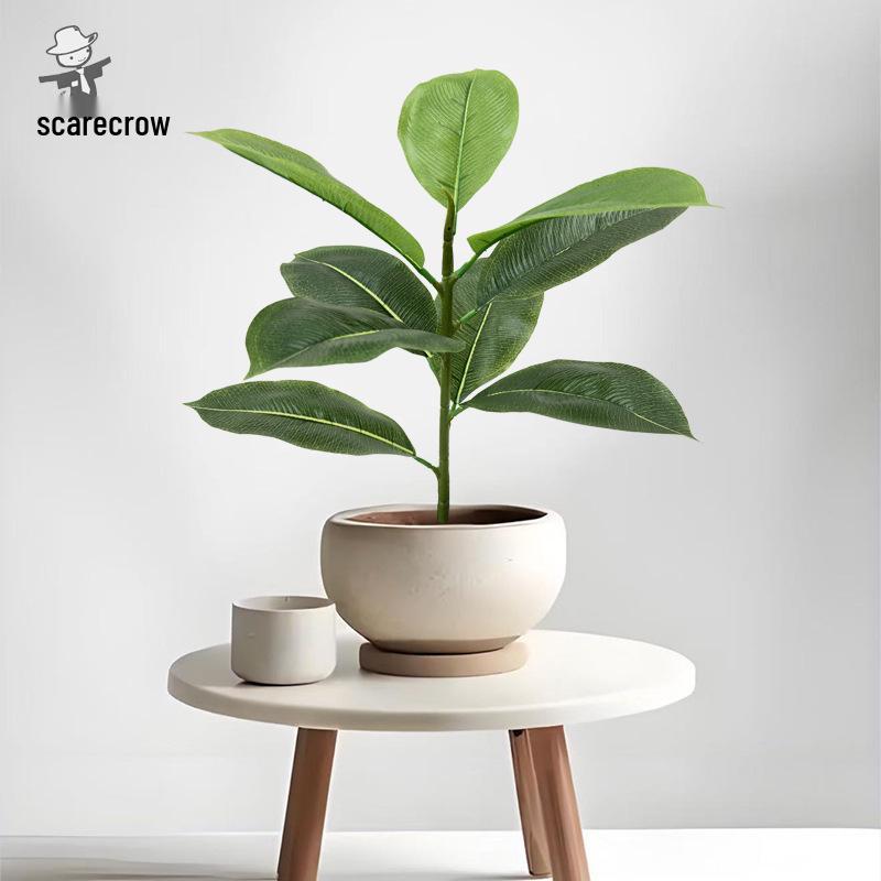 Artificial Rubber Tree: High-End Indoor Decor for Living Room - Large Bionic Plant