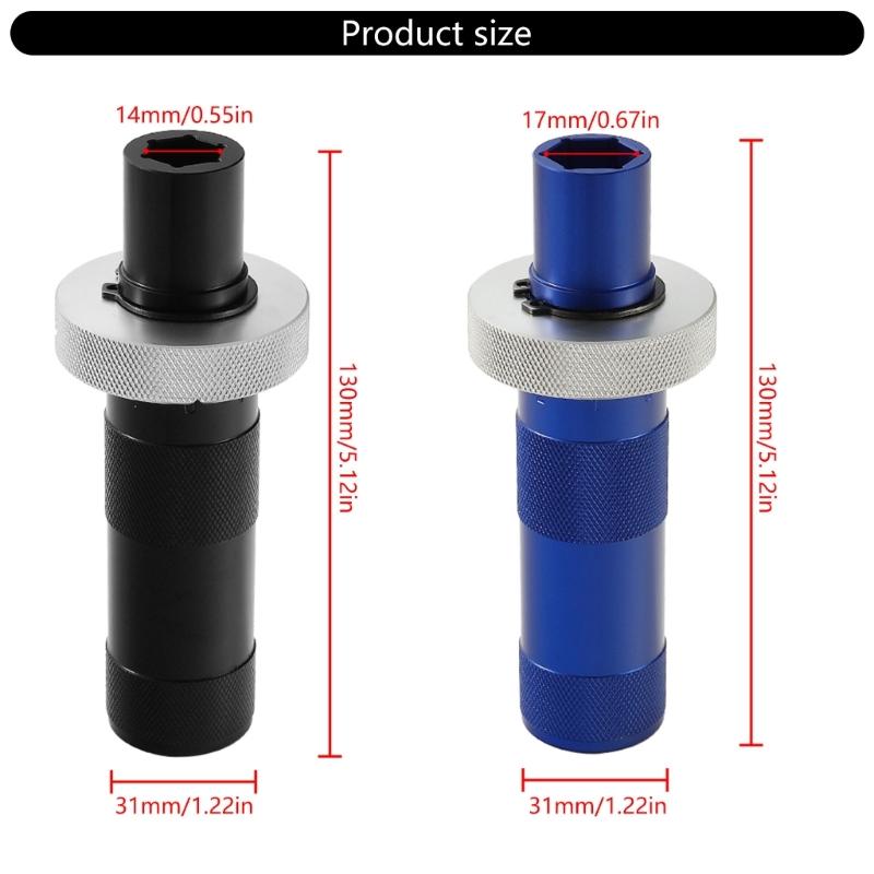 14/17mm Shock High Comp Adjuster Motocross Metal Shock High Compression Adjuster Wrench Rear Suspension Adjustment Tool
