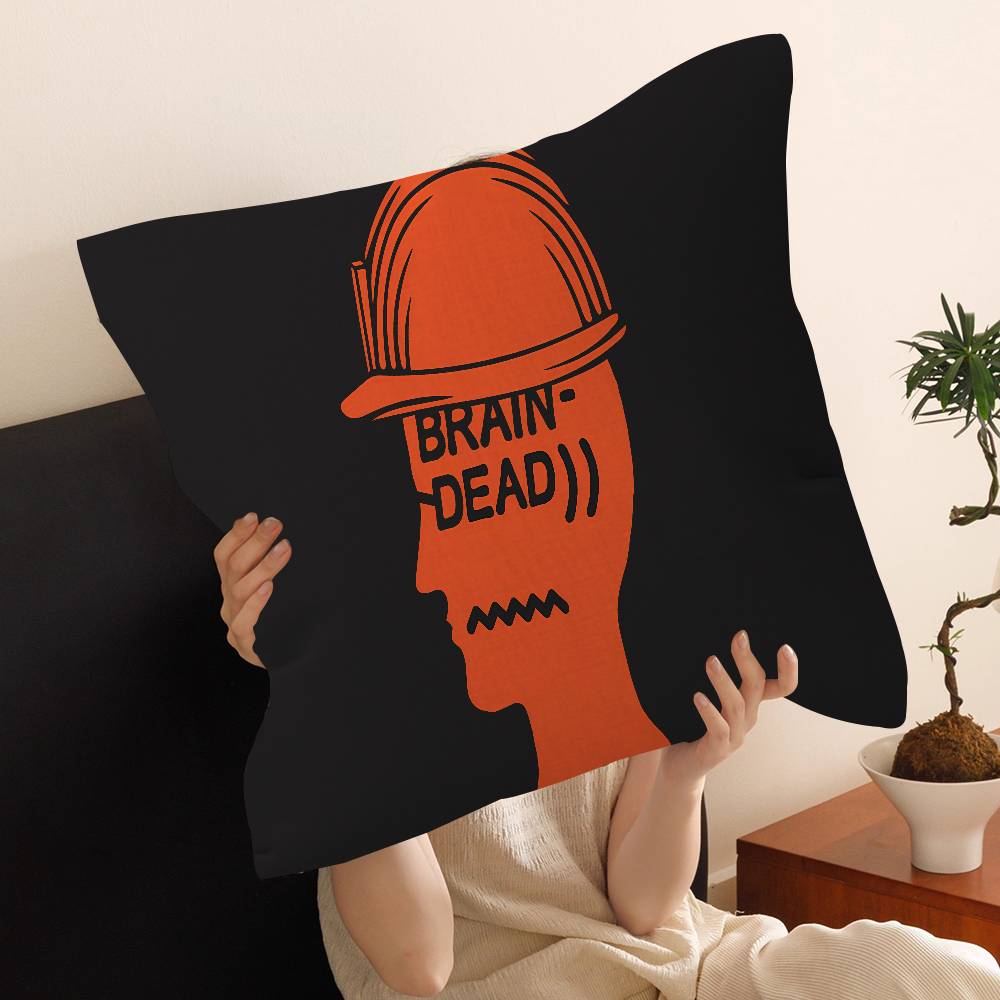 Brains-Dead-Logo Pillow Gift Home Office Decoration Pillow Bedroom Sofa Car Cushion Coverpillow Case