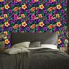 Wallpaper Flowers and Leaves in Sea and Purple for Living Room and Bedroom 50x1000