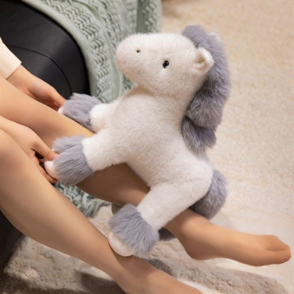 Standing Pony Plush Toys Long Mane Cartoon Horse Stuffed Toy Foal Plush Doll Easter Gifts