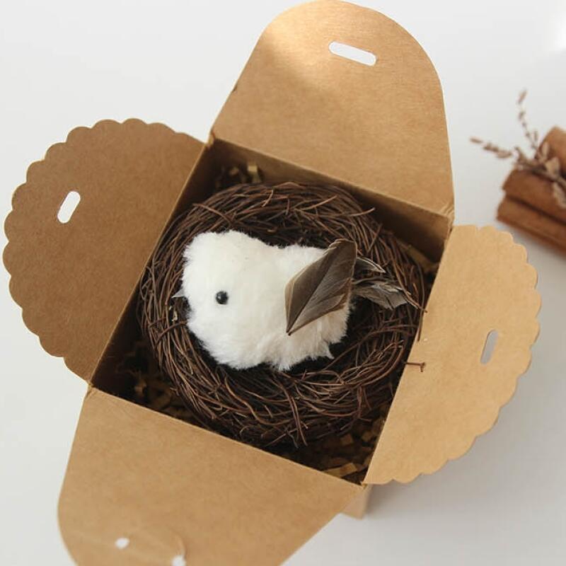 Companion Bird Omnivorous Mini Doll Keychain (Small Nest + Sign)