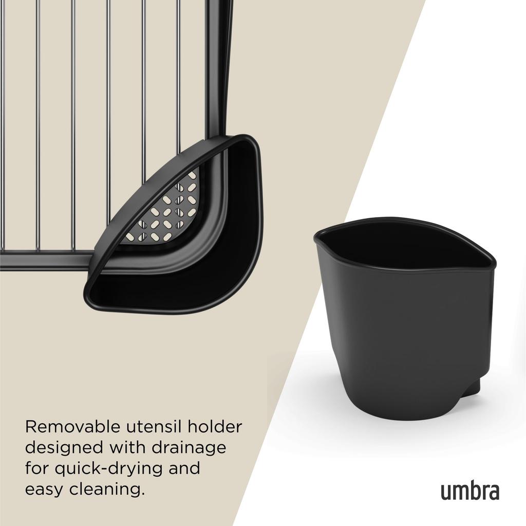 Umbra Sinkin Dish Rack, Smoke/Nickel