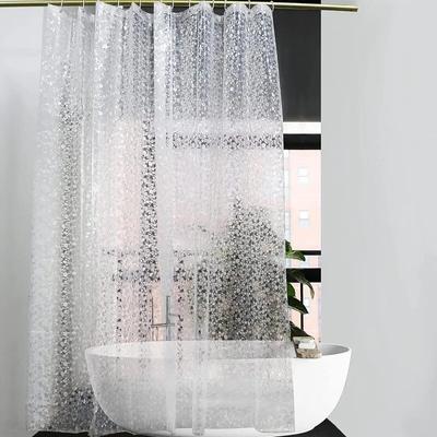 Modern Shower Curtain 3D Mildew Proof Bathing Curtains with Hook Waterproof Shower Screens Translucent Bathroom Home Decoration