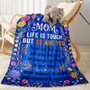 Best Mom In The World Flannel Blanket-Soft and Suitable for Sofas,Beds,Offices,Travel,All Seasons,Great Gift for Holidays and Birthdays.