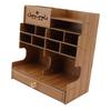 Wooden Desk Organizer Multi Functional DIY Pen Holder Box Desktop Stationary Easy Assembly Home