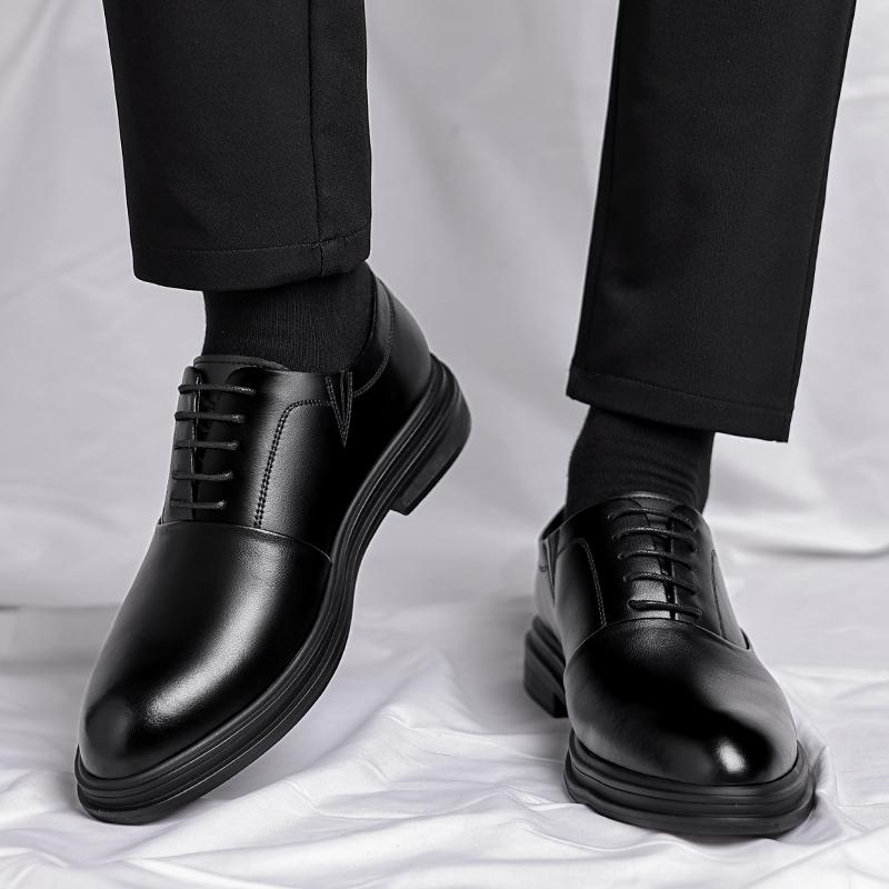 Men's Leather Oxford Shoe High - Quality And Comfortable Lace - Up Business Formal Shoe Comfortable And Anti -Slip Office Shoes