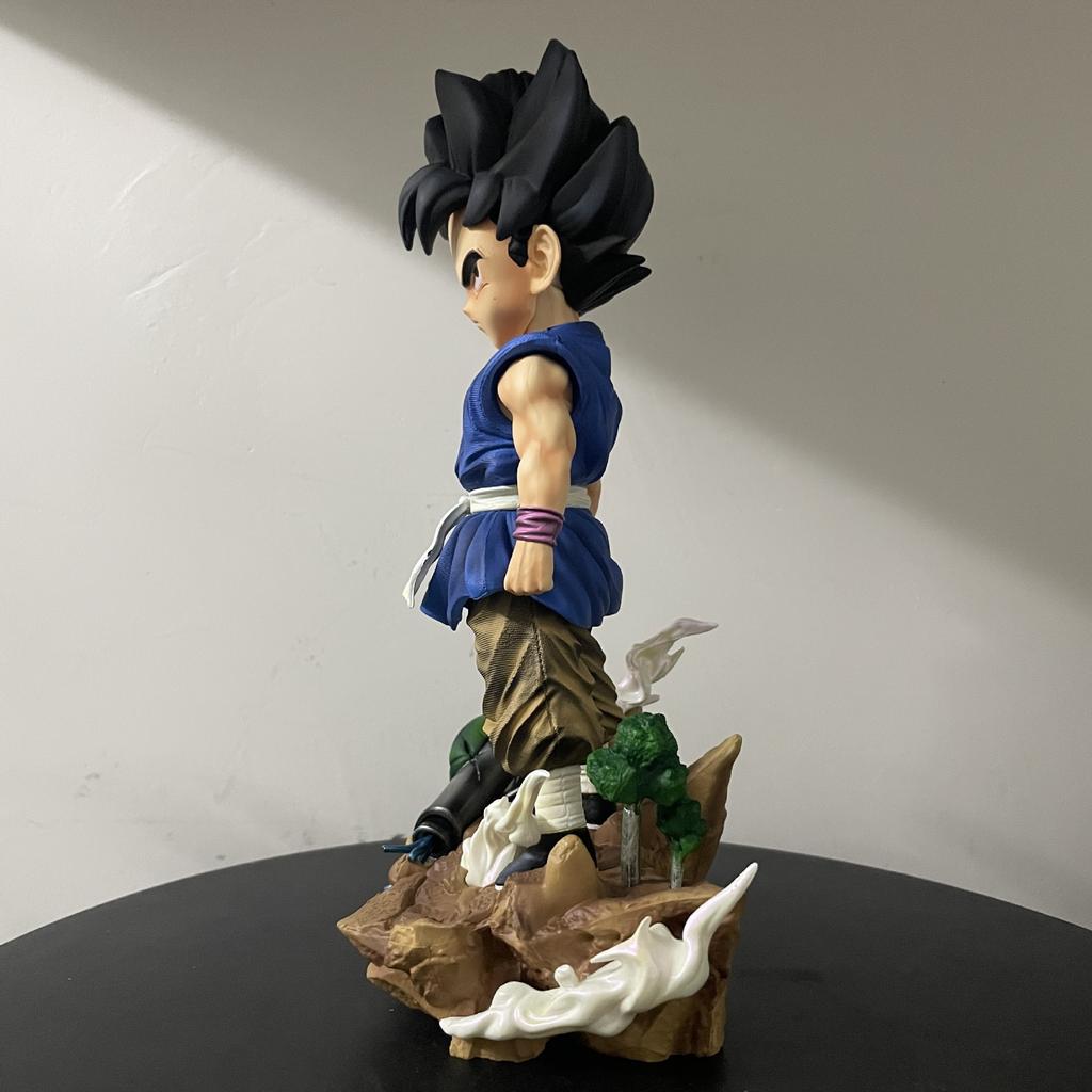 Super Saiyan Gt Goku, Double-Headed Sculpture, Classic Scene, Trendy Play Statue Model Ornament Boxed Figure