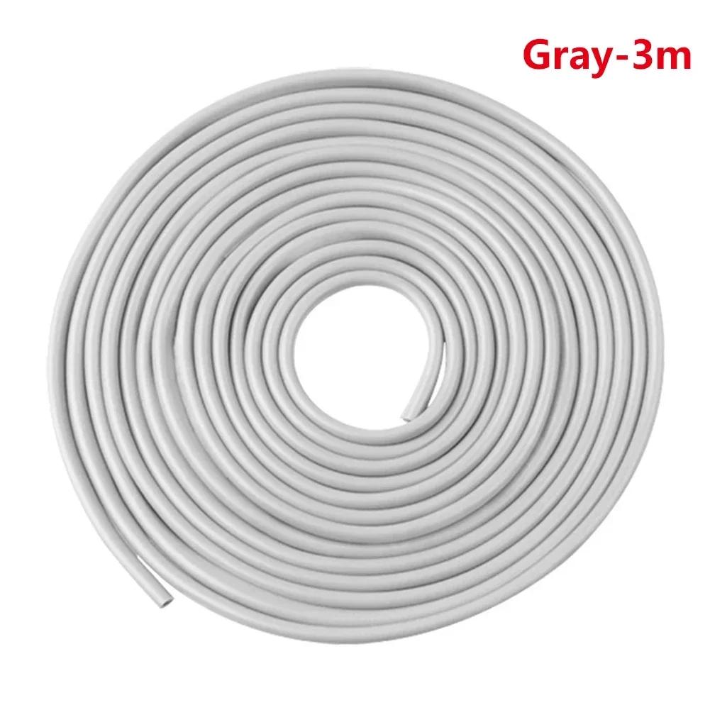 

5M Прозрачная защитная полоска из ПВХ для защиты кромки двери автомобиля от царапин, уплотнительная полоса для автомобиля, препятствующая столкновению, прозрачная полоса для защиты двери от царапин серый