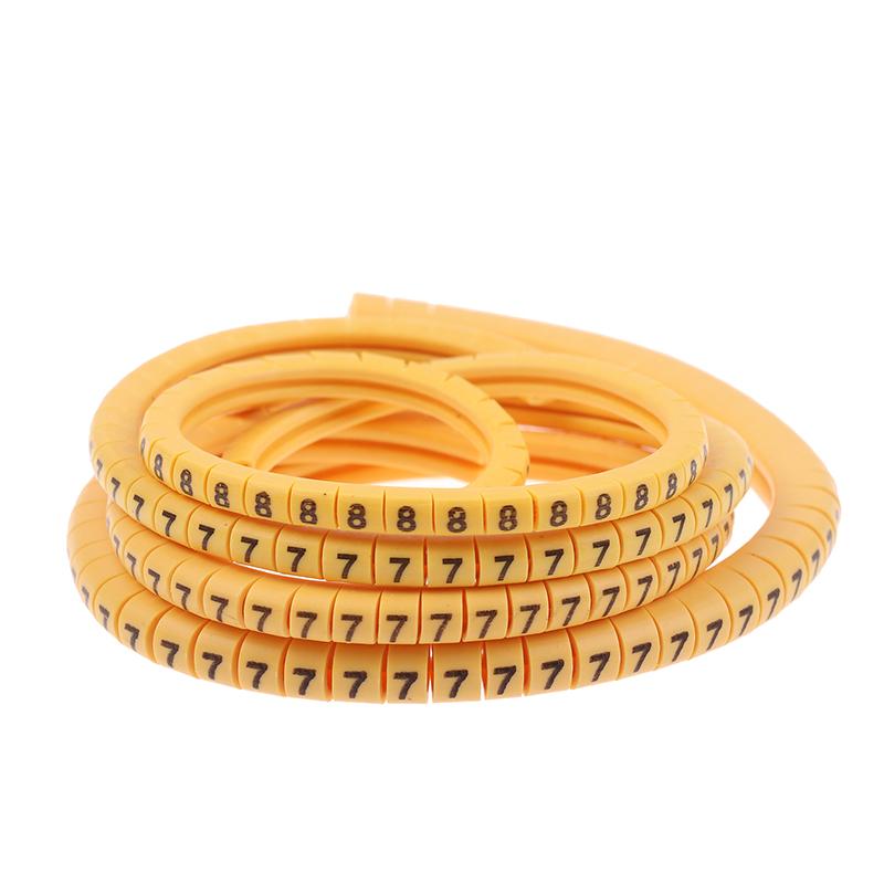 500 ks Žluté Kabelové Značky Ec-0,5 1 1,5 2,5 Mm² Pro Průměr Vodiče Trubičky Trubičky na Vodiče Číslované Trubičky