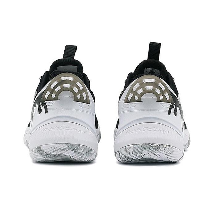 Anta Durable Low-Top Basketball Shoes Men Sneakers Black White 11931608S-2
