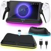 RGB Portable Charging Dock Charging Stand Station for PS5 Portal Consoles Accessories with 7 Lighting Modes and Type C Cable Quick Charging with Light