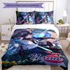 3pcs Genshin Impact4 Cover Set - Personalized Name, HD Printed Bedding with 1 Cover and 2 Pillowcases - Perfect for Home Decor, Easy Care