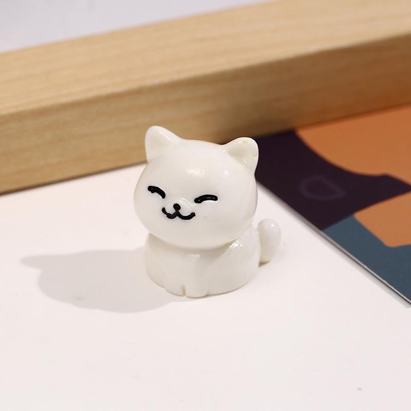 3D Cute Orange Cat Resin Figurine - Desktop & Car Ornament