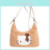 Vintage Hello Kitty Plush Crossbody Bag With Cartoon Design For Daily Use And Storage