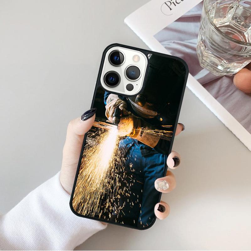 Welder Welding Hot Metal Worker Phone Case For iPhone 17 Air 16 15 14 Max Plus 11 12 13 Pro Max Phone Cover coque