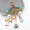 Christmas Decor Bag Decoration Christmas Brooch Clothing Brooches Hanger Tassel Pin Jewelry Gift
