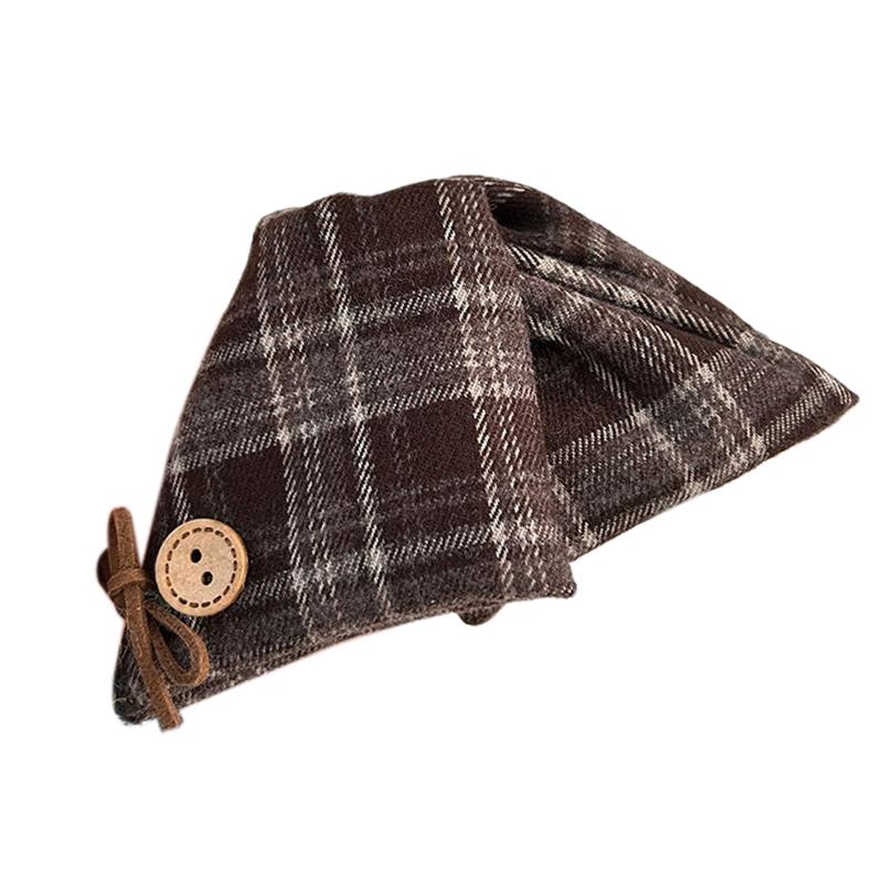 Korean-Style Ins Bow Plaid Hair Clip For Women Large Vintage Hair Clip For Back-Of-Head Updo Shark Clip