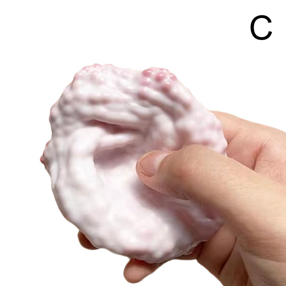 Ice Skin Squishy Stress Ball Ultra Soft Thin Feel Crunchy Noisy Sensory Toy Anti-Stress Decompression Fidget Ball Gift Kids Adul