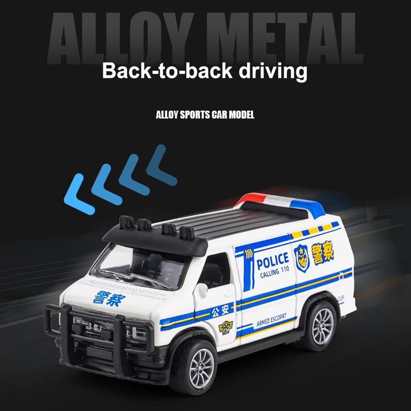 1:36 Vysoce simulovaný policejní auto ambulance model Finále Slitina auto hračka Simulace zvuku a světla Dětská vzdělávací hračka Dárek