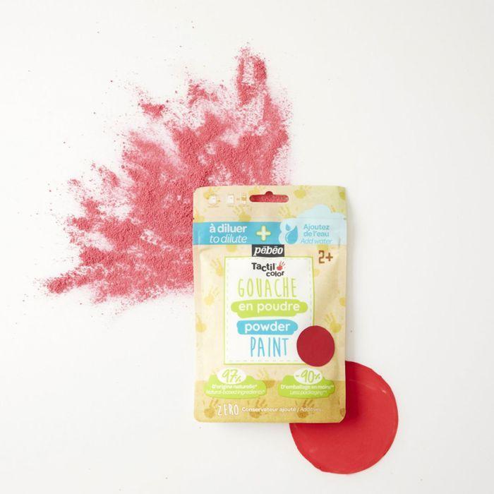 Powdered Gouache - PEBEO - Red - For Children from 2 Years Old