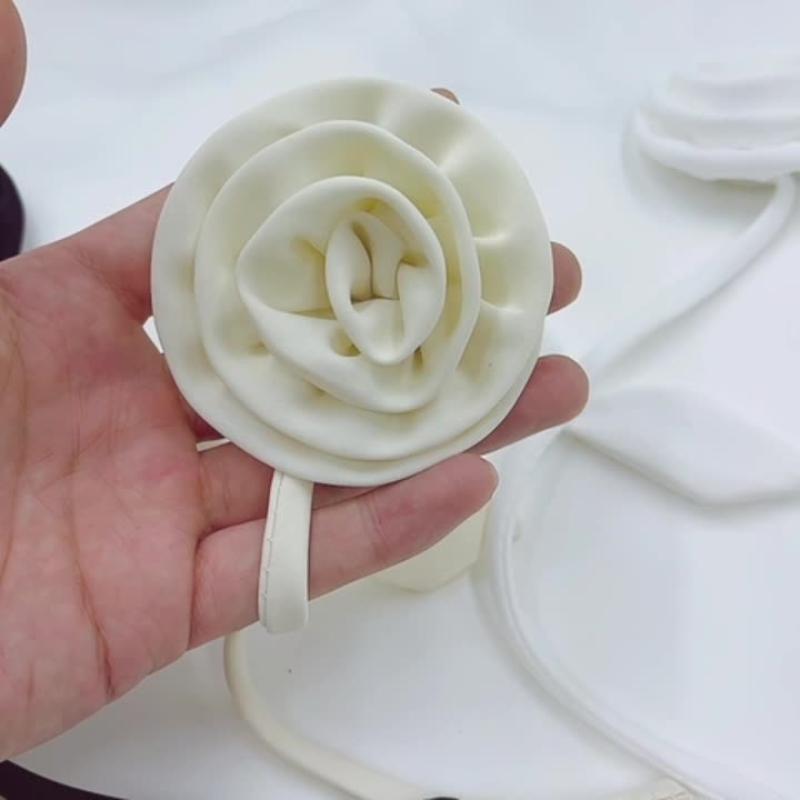 Rose Flower Brooch Pins Elegant Big Flower Brooches Party Ornaments Gifts For Women Girls